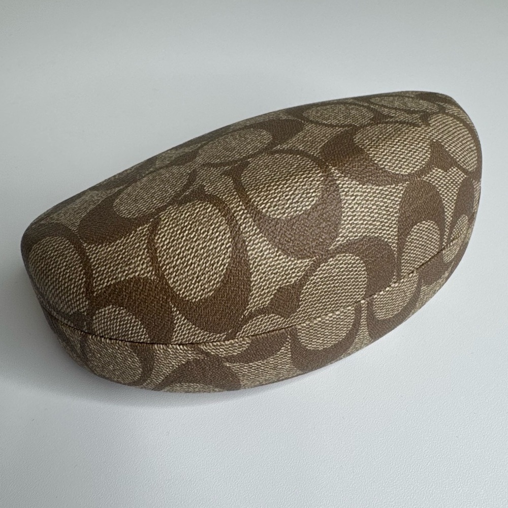 COACH Signature C Y2K Brown Neutral Sunglasses Case 2000s